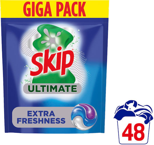 Skip Trio Laundry Detergent with Fragrance Spring Fresh (48 Capsules)