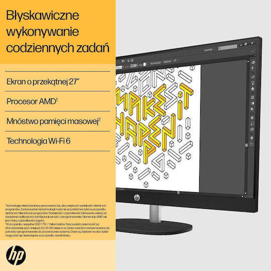 HP 27-cr0204nw 27" (Ryzen 7-7730U/16GB/512GB SSD/FHD/No OS)