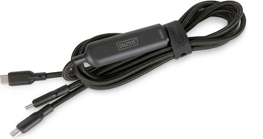 Digitus USB zu Typ-C,TC-TC Kabel Schwarz 1.8m (AK-300170-018-S)