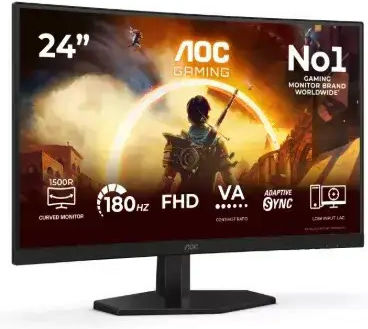 AOC C24G42FE VA Curved Gaming Monitor 23.6" FHD 1920x1080 180Hz