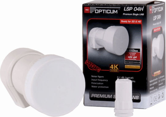 Opticum LSP 04H LNB Single (1 Εξόδου) με Χαμηλό Όριο Θορύβου 0.1dB