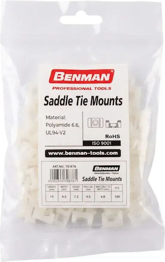 Benman Cable Support White (70876) 100pcs