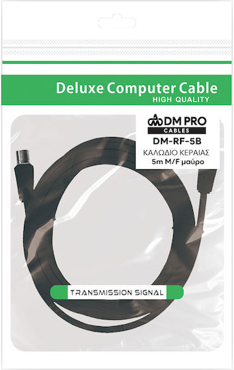 DM Pro Cablul Antenă Coaxial Masculin - Coaxial Feminin Negru 5m DM-RF-5B 1 Bucată
