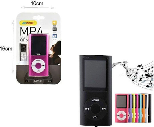 Andowl QPOD5 MP4 плейър (8GB) с Екран TFT 1.8" Червен