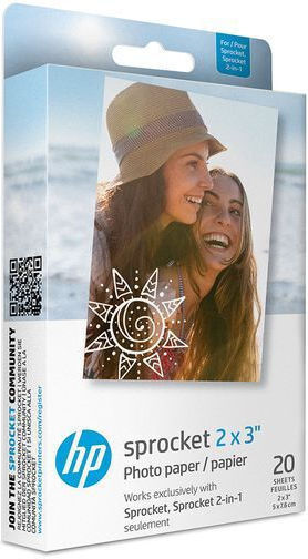 HP 2x3 Photo Paper for Printers Zink 20 Sheets