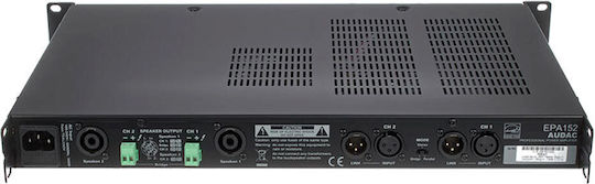 Audac EPA152 Commercial Power Amplifier 2 Channels 300W/8Ω 150W/100V Black