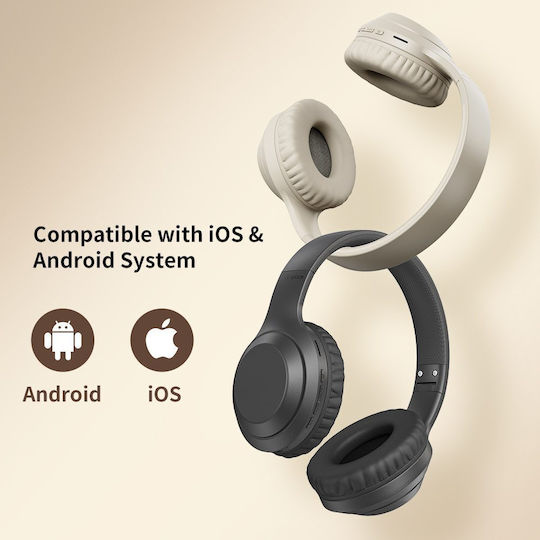 Rock O2 Kabellose Bluetooth Über Ohr Kopfhörer mit 20 Stunden Betriebszeit und Quick Charge Beige