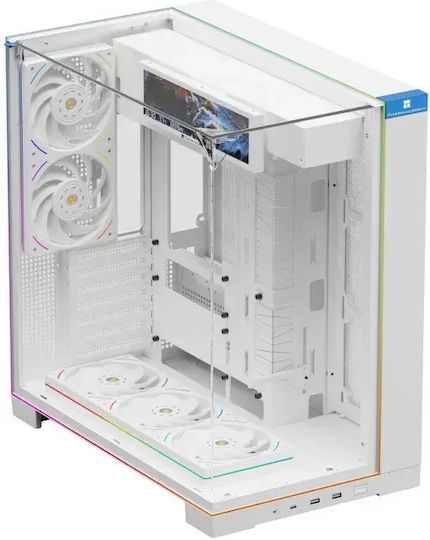Thermalright A70 Vision ARGB Gaming Midi-Turm Computergehäuse mit Seitenfenster Weiß