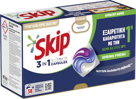 Skip Spring Fresh Laundry Detergent with Fragrance Spring Fresh (38 Capsules)
