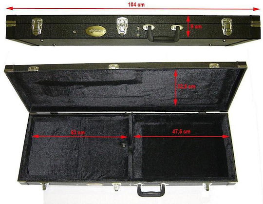 Soundsation Wasserdicht Koffer E-Gitarre Gepolstert Schwarz