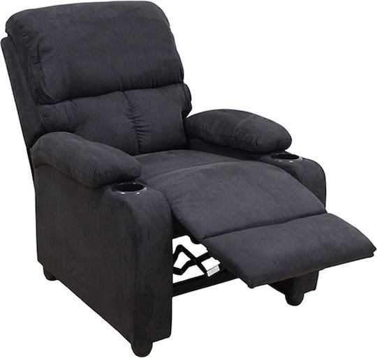 Sonntag Sessel Relax Massage mit Fußhocker Schwarz 78x89x106cm