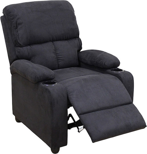 Sunday Fotoliu Relax cu Suport pentru Picioare Negru 78x89x106cm