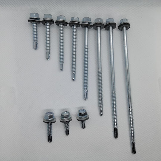 Selbstschneidende Sechseck Verzinkte Schraube mit Durchmesser M6.3 und Länge 100mm 10 Stück