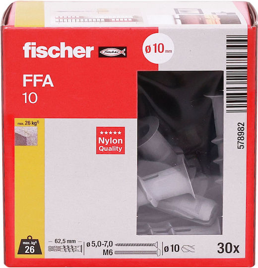 Fischer Ffa 10 Aerated Concrete Anchors 30 Pieces Structural Anchors Porous Concrete