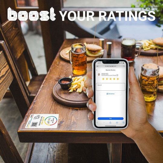 Google Review Tap Stickers Smart Tap Nfc & Qr Instant Reviews 1-pack