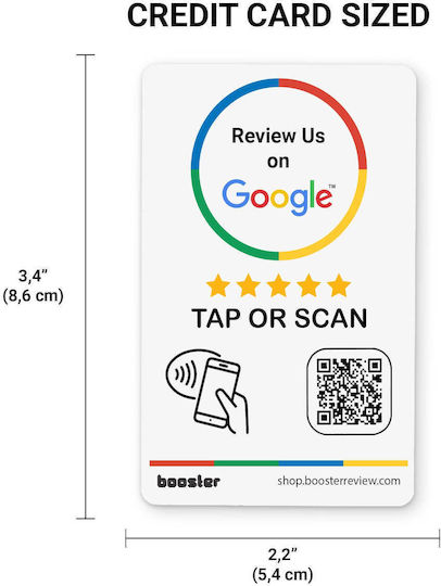 Google Review Tap Стикери Smart Tap NFC & QR Instant Reviews 2-Pack
