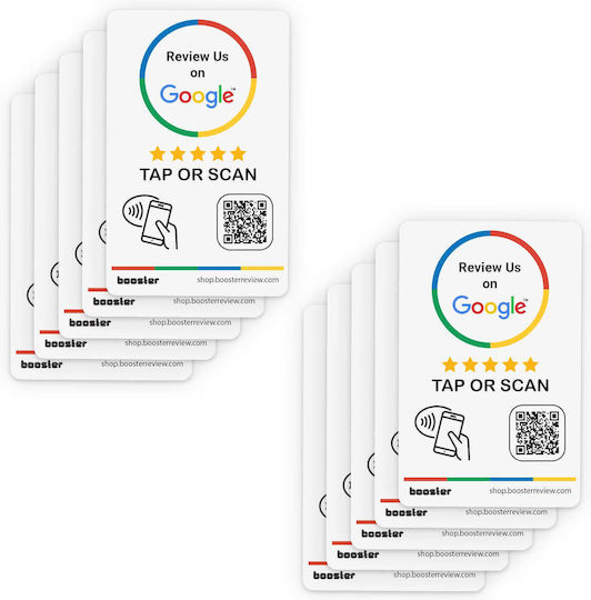 Google Review Tap Stickers Smart Tap Nfc & Qr Instant Reviews 4-pack