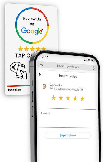 Google Review Tap Stickers Smart Tap Nfc & Qr Instant Reviews 10-pack