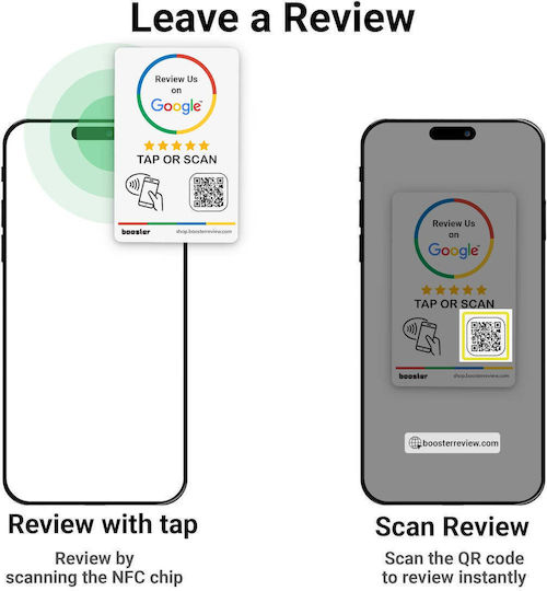 Google Review Tap Stickers Smart Tap Nfc & Qr Instant Reviews 10-pack