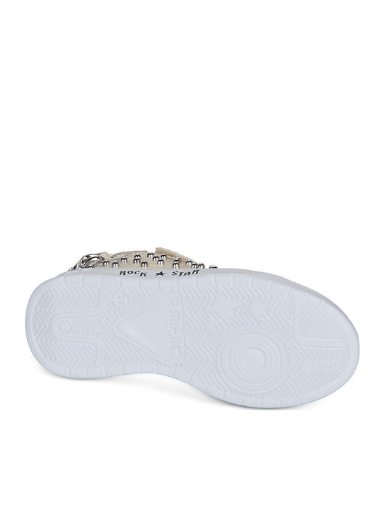Kids Sneakers High with Hoop & Loop Closure Gold