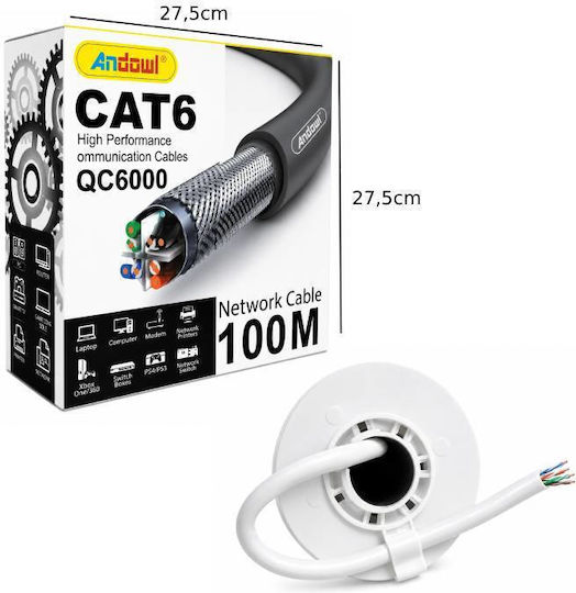 Andowl U/UTP Cat.6 (Gigabit) Ethernet Network Cable 100m