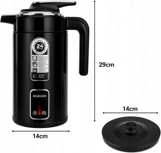 Verk Group Kettle 3.5lt 1500W Black
