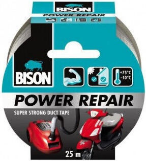 Bison Bandă adezivă de reparații Gri 25mx50mm