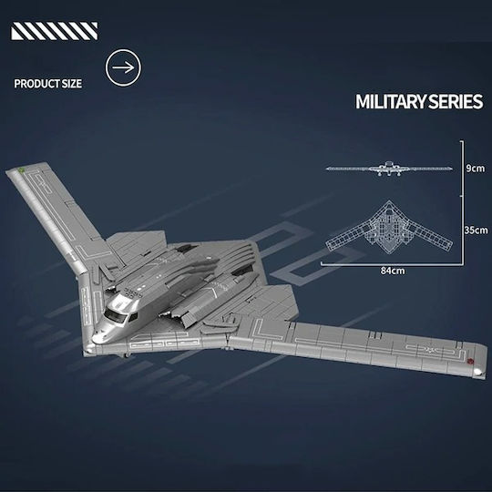 Panlos Cuburi de Construcții 639026 H-20 Stealth Bomber 6+ Ani 1381 Bucăți