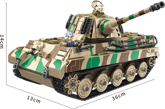 Panlos Building Blocks Construction 632016 World War Ii Germany King Tiger Tank 6+ Years 1974 Pieces