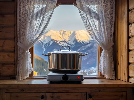 Eldom Countertop Burner Enamel Single Inox