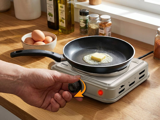 Eldom Countertop Burner Enamel Single Inox