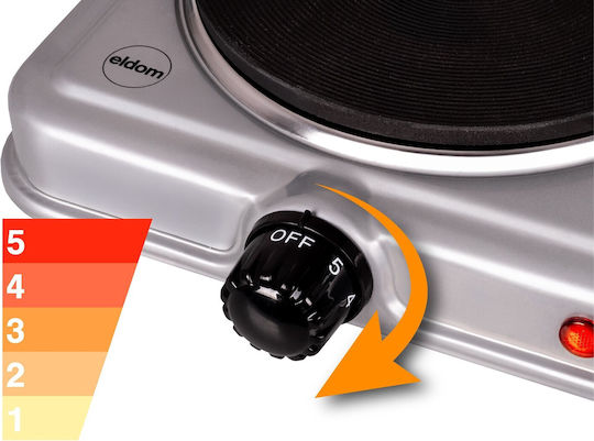 Eldom Countertop Burner Enamel Single Inox
