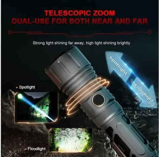 SPV Rechargeable LED Flashlight with Maximum Brightness 1500lm