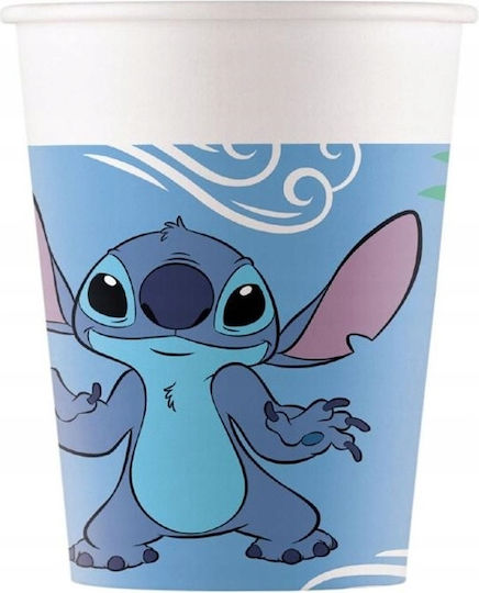 Procos Stitch & Angel Set Lilo Stitch Feen Geburtstag Teller Becher Servietten