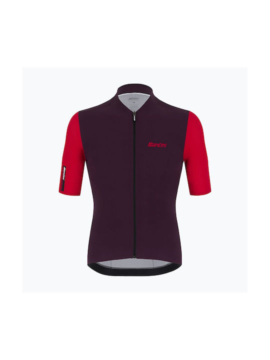 Santini Tricou De Ciclism Cu Mâneci Scurte Pentru Bărbați Roșu Drum