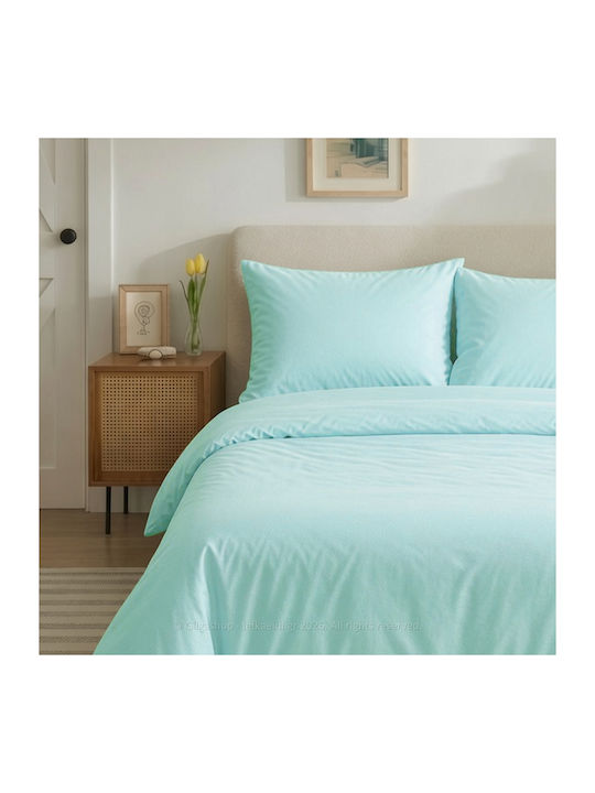 Casa Colori Сет Чаршафи с Ластик 120x200+30см. Aqua 3бр