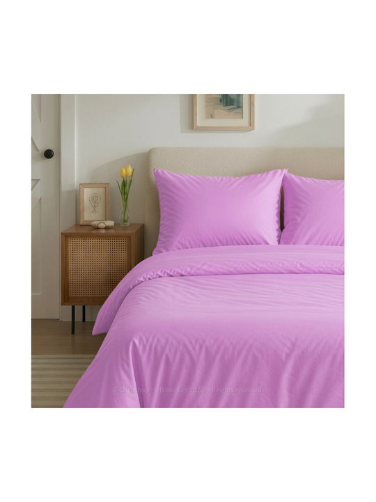 Casa Colori Pillowcase Set with Envelope Cover Lilac 50x70cm.