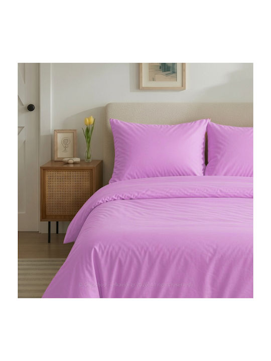 Casa Colori Duvet Cover Single 100% Cotton 160x240 Lilac