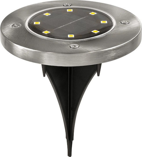 GloboStar Set of 4 Solar Lights 3W 120lm Warm White 2700K with Photocell IP65 12x12x13cm