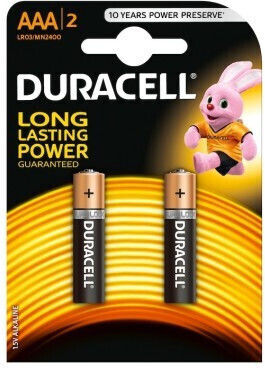 Duracell Duracell Alkaline-Batterien AAA 1,5V Verpackung 2 Stück