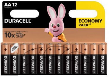 Duracell Baterii alcaline AA 1.5V 12 bucăți