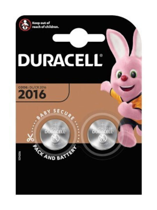 Duracell Baterii de litiu pentru ceasuri CR2016 3V 2 buc