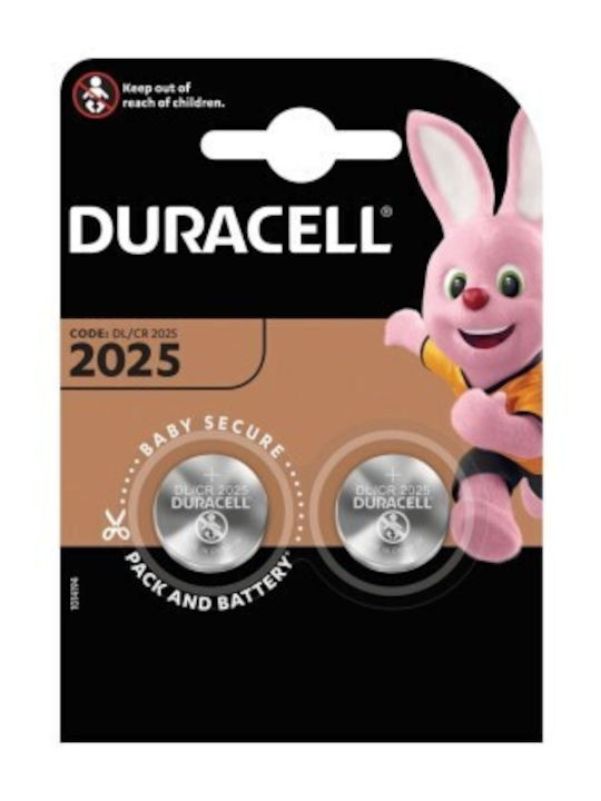Duracell Baterii Litiu pentru Ceasuri CR2025 3V 2 Bucăți