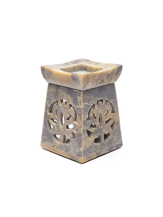 Aromatic Essential Oil Burner Natural Soapstone Lotus Lotus Design