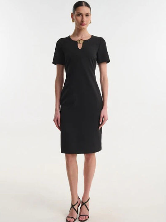 Summer Midi Evening Dress Black