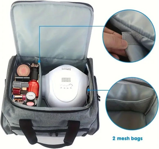Metallic Cosmetic Case Grey