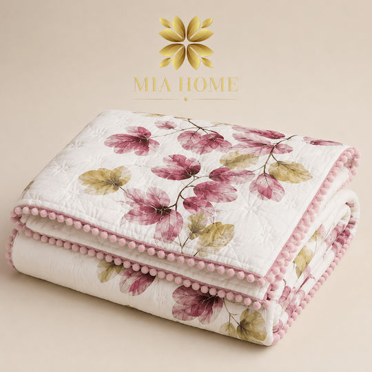 Mia Home Шалтета Подредба Голям Двоен Розово 220x240см 3 Бройки
