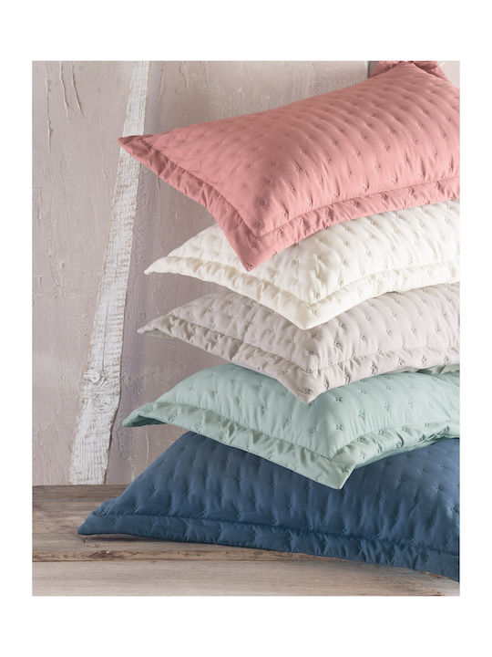Rythmos Double Coverlet Set Microsatin Ecru 220x240cm 3 Pieces