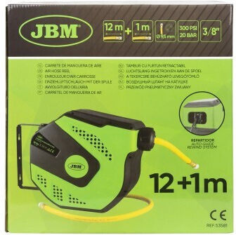 Furtun retractabil pe tambur 13 m 3/8" JBM