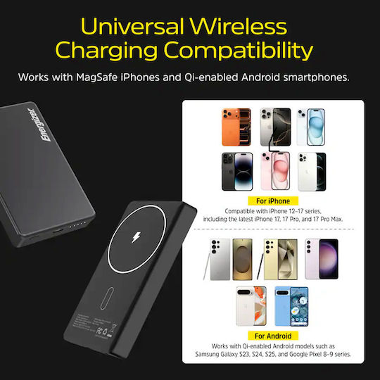 Energizer MagSafe Qi2 Power Bank 10000mAh 20W Power Delivery Black